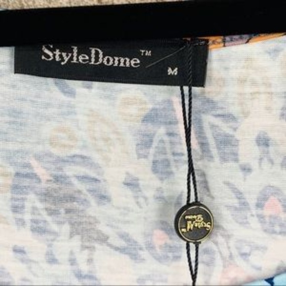 Style Dome floral Could Shoulder Dress Size Medium - Picture 4 of 8